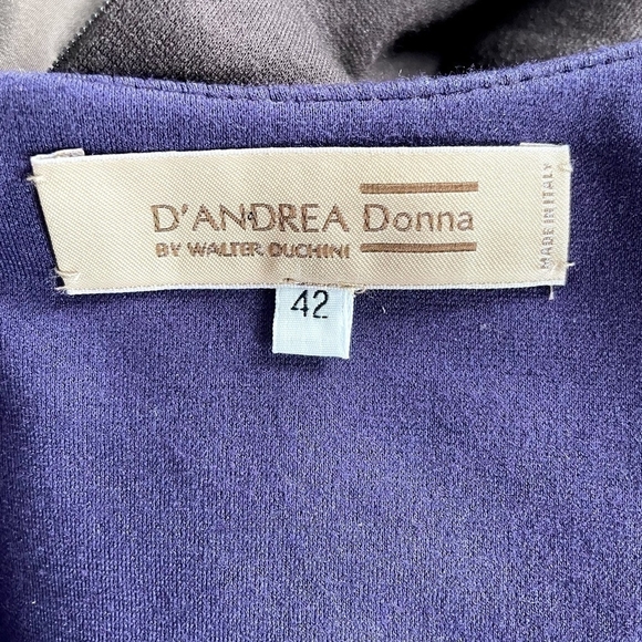 Women’s Dress Italian Designer D’Andrea Donna Zip Front Fit & Flare Midi Dress - Picture 15 of 16